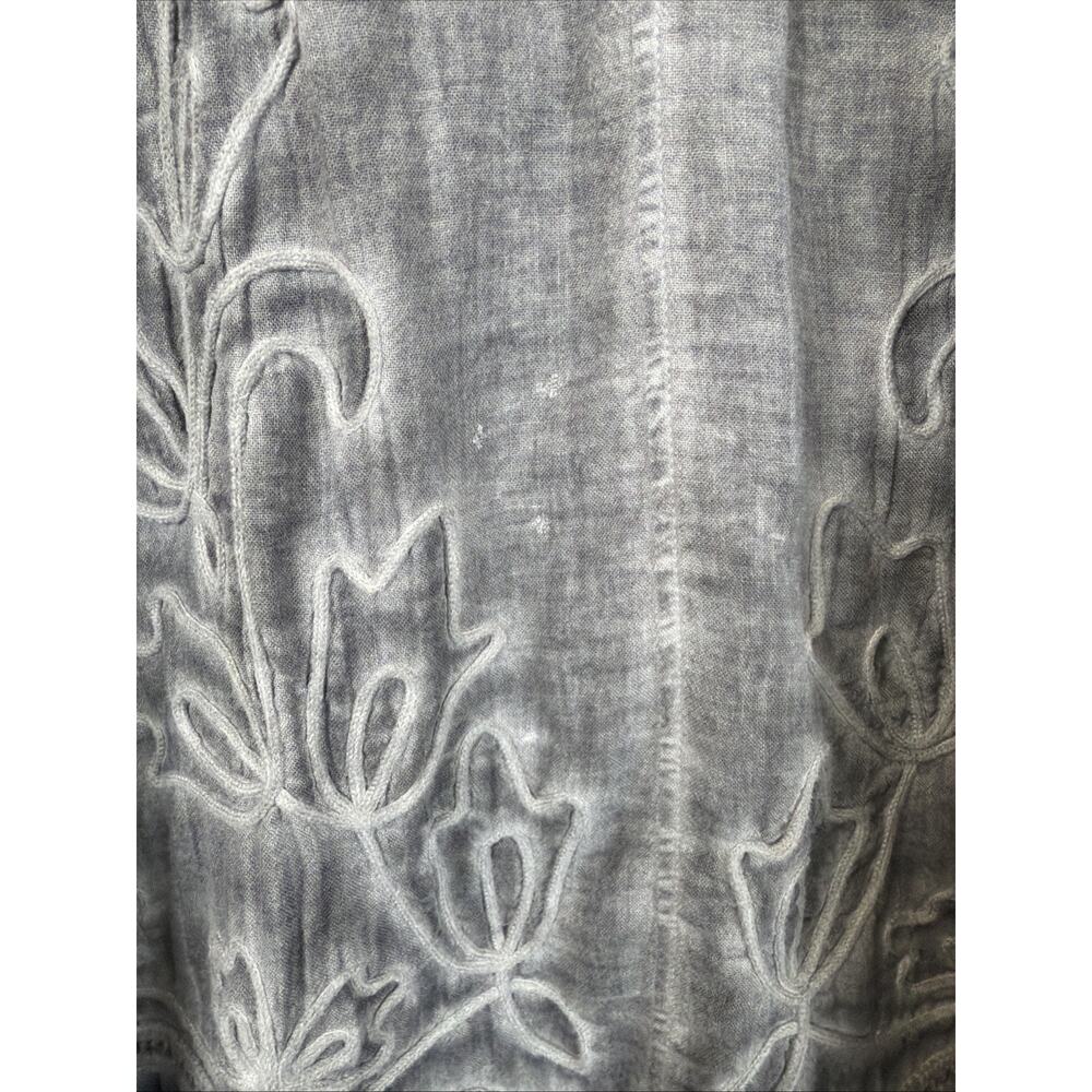 Gretty Zueger Gray V Neck Lace On Cuffs Hem High Low Tunic #1364 Size 2X - Picture 12 of 12